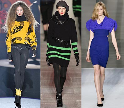 White Sweater Dress on Fall 2008 Fashion Week Trend Attack Of The 1980s