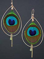 Peacock Earrings from Audrey Hu Jewelry