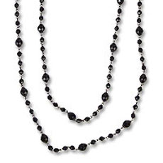 beaded black necklace