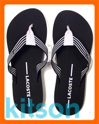 Lacoste Striped Flip Flops