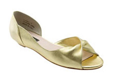 Nordstrom Flat Gold Shoe