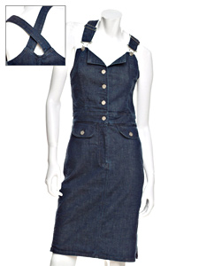 Imitation Denim Romper Dress