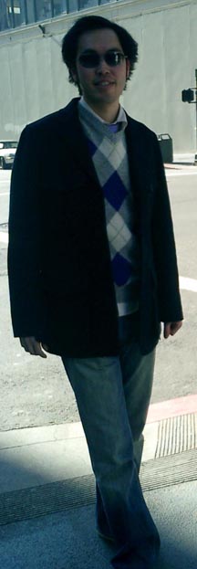 Man in Argyle Sweater