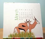 Animal Desktop Calendar