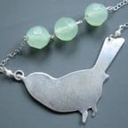 Aqua Eggs Bird Necklace