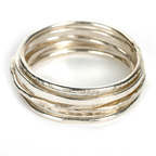 Asha Hammered Rings by Tracy Matthews