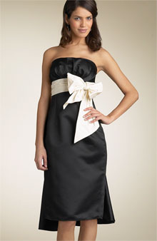 BCBG Max Azria Strapless Taffeta Dress