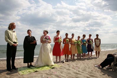 Ria\'s Wedding: Wedding Party and a Beach Blue Sky