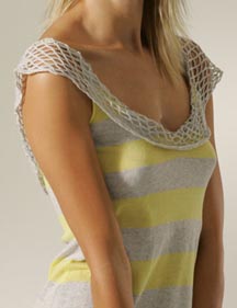 Charlotte Ronson Crochet Collar Tank