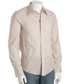 Ben Sherman Cream Striped Sport Shirt