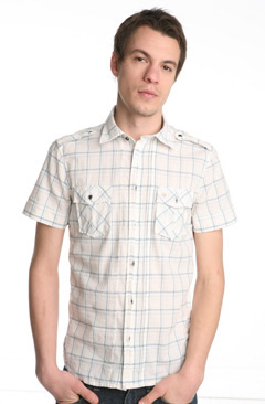 Diesel Sparty Short Sleeve Plaid Woven