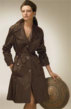 DKNY Metallic All Weather Trench Coat