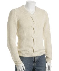 Michael Kors Ecru Cotton Cable Knit Sweater