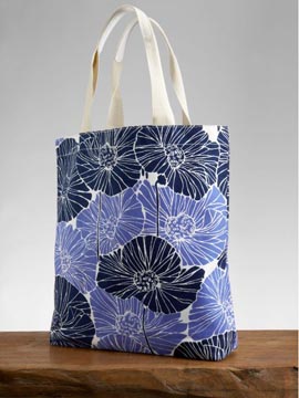 Floral Print Cotton Tote 