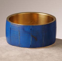 Gara Danielle Single Enamel Bangle in Cobalt Blue