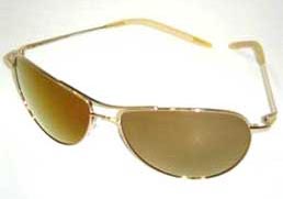 Oliver Peoples Gold Mirrored Commander Sunglasses