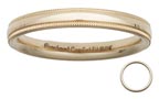 Goldenmine 14k gold milgrain wedding ring