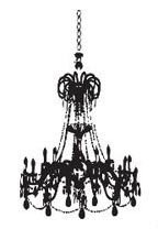 Grunge Chandelier Decal - Vinyl Wall Art