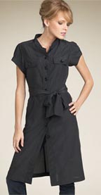 Halogen Mandarin Collar Shirtdress