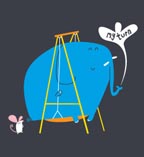 Swinging Elephant T-shirt at Threadless