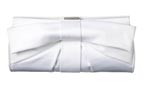 Issac Mizrahi Bow Clutch in White