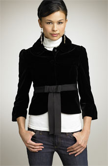 Juicy Couture Belted Velvet Jacket