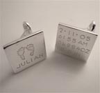 Personalized Baby Cufflinks for Dad