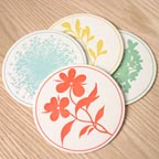 Meadowettes Coaster Set by Sesame Letterpress