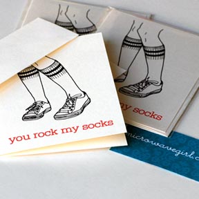 You Rock My Socks Notecard