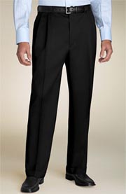  Nordstrom Pleated Gabardine Wool Trousers