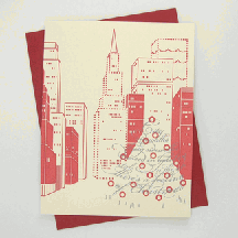 Peculiar Press City Sidewalks Letterpress Greeting Card