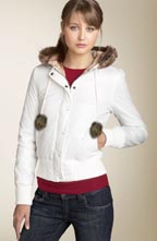  Roxy \'Snow Bunny\' Bomber with Faux Fur