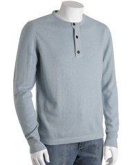 Theory Slate Blue Cashmere \'Monroe\' Henley Sweater