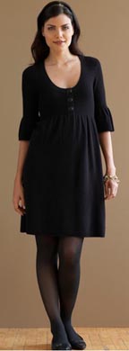 Trumpet Sleeve Sweater Dress