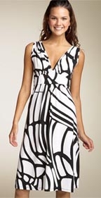 Velvet Torch Black and White Jersey Dress