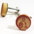 Vintage Bingo Chip Cuff Links