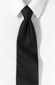 XMI Black Silk Tie
