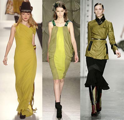 Fall 2008 Fashion Week Trend: Yellow Green