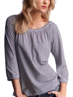 Striped Boatneck Tee