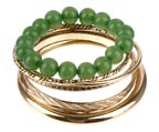 Bead Metal Bangle Set