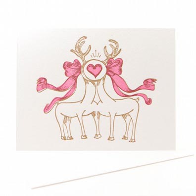 Donâ€™t Press Me - I Love You Deer Letterpress Cards