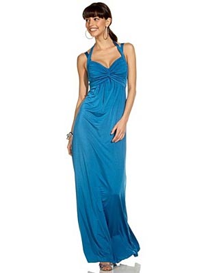 Speechless Twist-Front Halter Gown