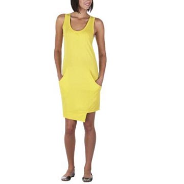 Go International Tank Tunic Dress in Safety Yellow