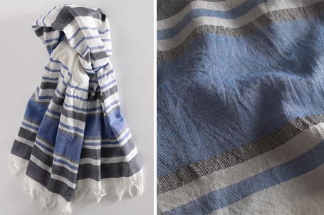 Multi-Stripe Cotton Scarf