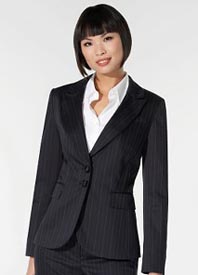 Pinstripe Two Button Jacket