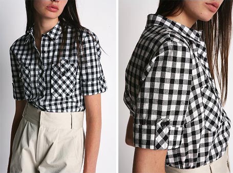 Plaid Buttonfront Boyfriend Shirt