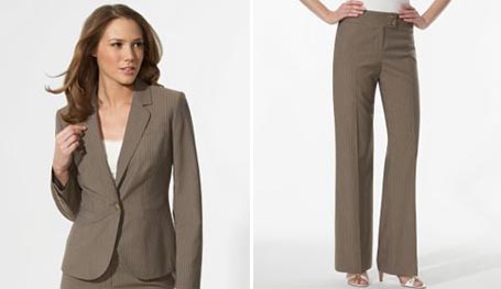 Ann Taylor Wool Pinstripe Suit