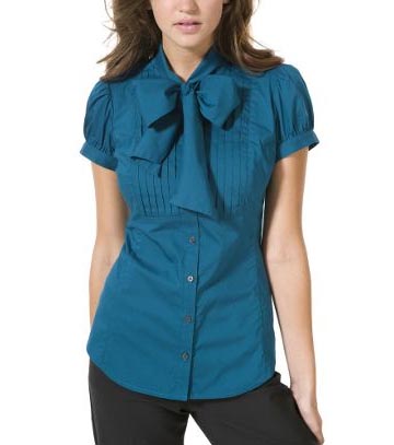 Front Tie Short Sleeve Shirt