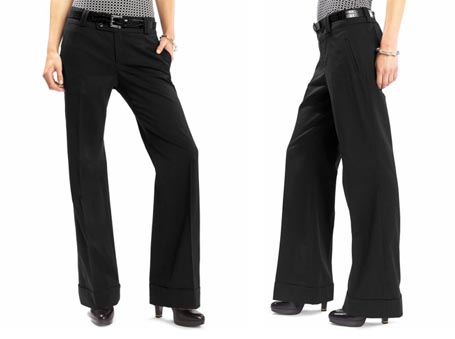 Petite Martin Cuffed Wide Leg Pant