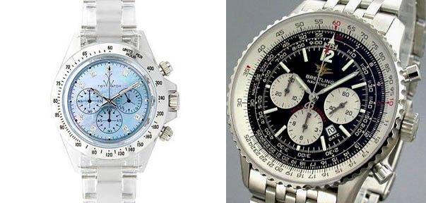 Mother of Pearl Chrono and Breitling Navitimer